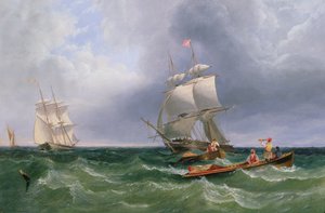 Sbarco delle squadre a terra, brigantini in un